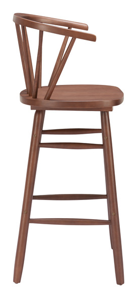 Stenger Walnut (Set of 2) Rubberwood Barstool