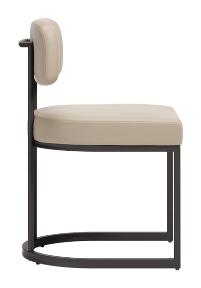 Velar Beige & Gray (Set of 2) Steel and Polyurethane Dining Chair