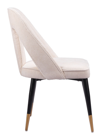 Artus Ivory Steel and Polyester Dining Chair