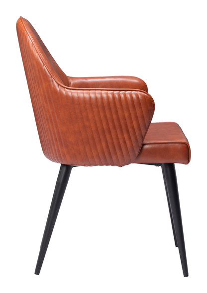 Silloth Brown Steel and Polyurethane Dining Chair
