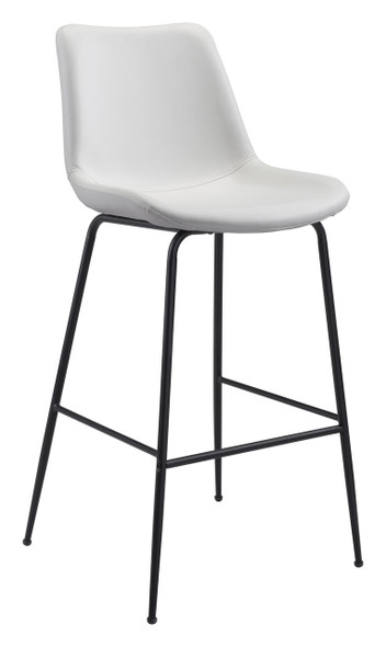 Byron White Steel and Polyurethane Barstool