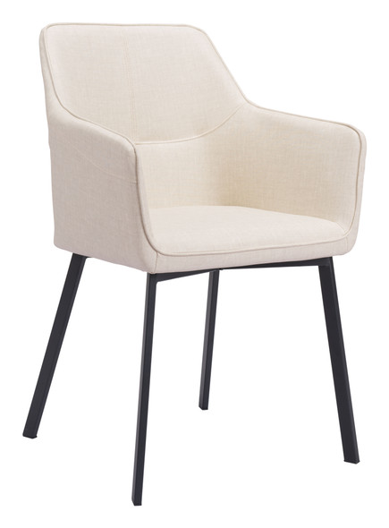 Adage Beige (Set of 2) Steel and Polyester Dining Chair