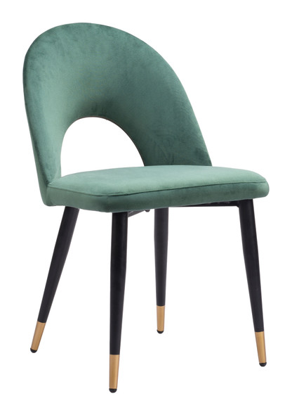 Menlo Green (Set of 2) Steel and Polyester Dining Chair