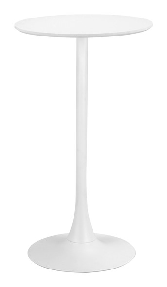 Auray White Steel Round Bar Table