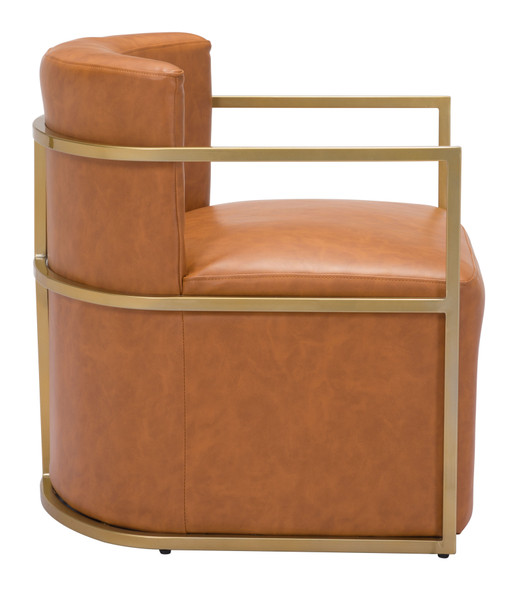 Xander Brown Steel and Polyurethane Accent Chair