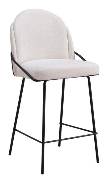 Jambi Ivory (Set of 2) Steel and Polyester Counter Stool