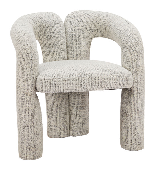 Buis Gray Pine Wood and Polyester Dining Chair