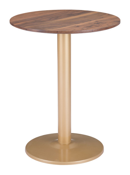 Alto Brown & Gold Steel Round Bistro Table