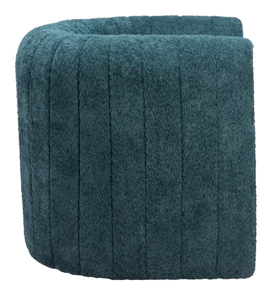 Viana Aquamarine Steel and Polyester Accent Chair
