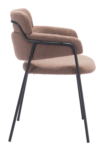 Marcel Brown (Set of 2) Steel and Polyester Dining Chair
