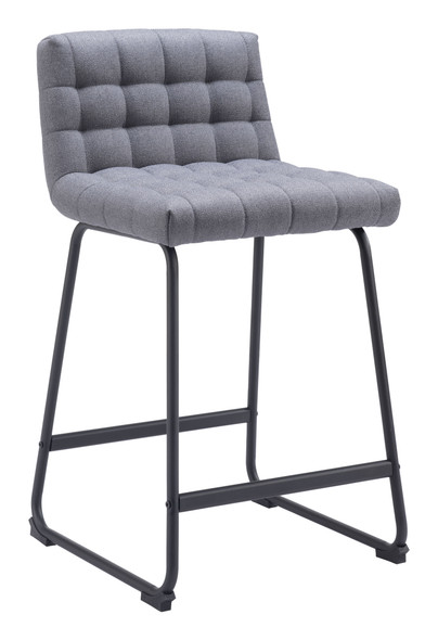 Pago Gray (Set of 2) Steel and Polyester Counter Stool