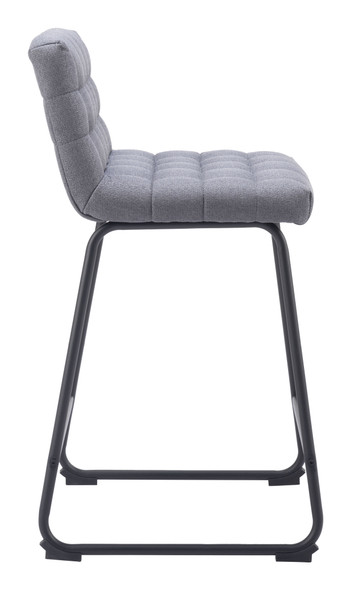 Pago Gray (Set of 2) Steel and Polyester Counter Stool