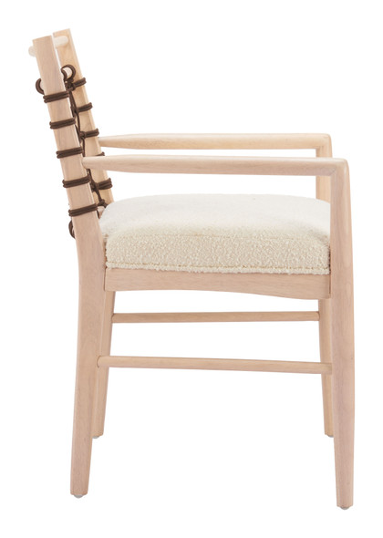 Wezly Ivory (Set of 2) Rubberwood and Polyester Dining Chair