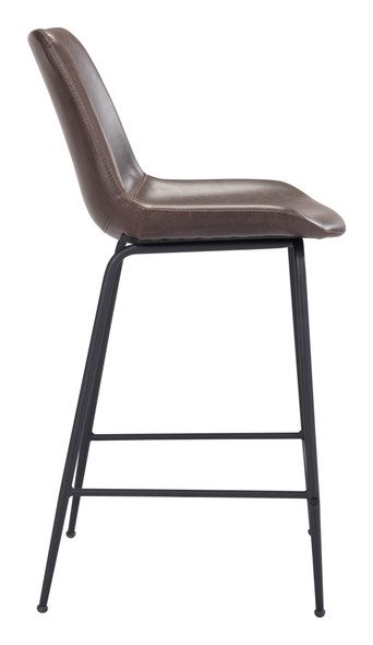 Byron Brown Steel and Polyurethane Counter Stool