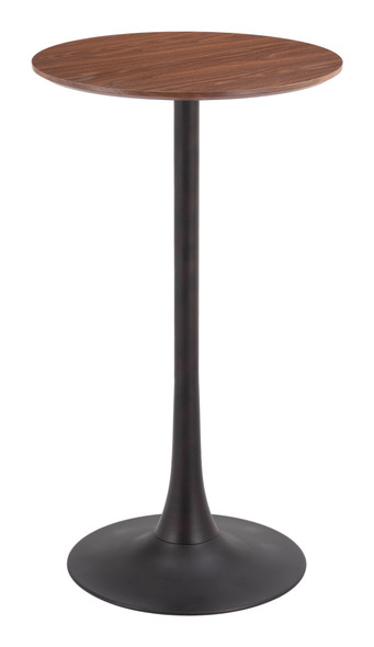 Auray Brown Steel Round Bar Table