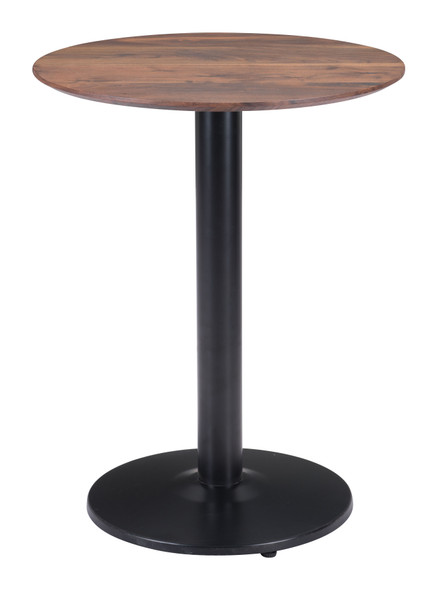 Alto Brown & Black Steel Round Bistro Table