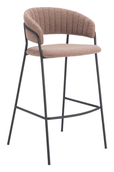 Josephine Brown (Set of 2) Steel and Polyester Barstool
