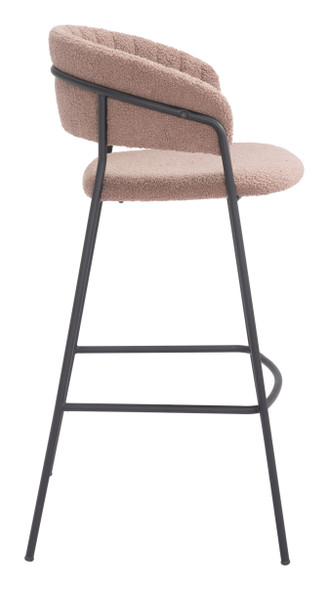 Josephine Brown (Set of 2) Steel and Polyester Barstool