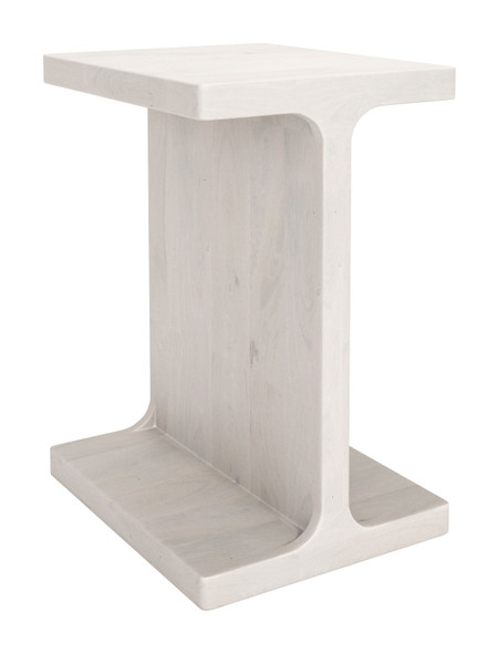 Bama Whitewashed Mango Wood Rectangular Side Table