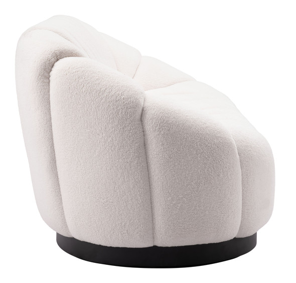 Bhutan Cream Steel and Polyester Sofa