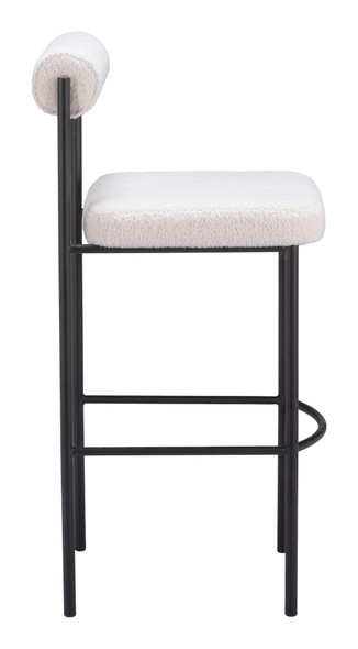 Livorno Ivory (Set of 2) Steel and Polyester Barstool