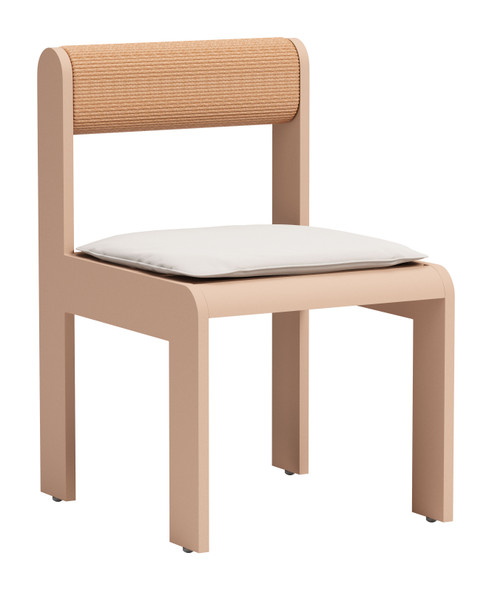 Island White (Set of 2) Aluminum and Olefin Dining Chair for Outdoor Use