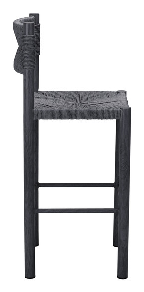Iska Black (Set of 2) Aluminum Barstool for Outdoor Use