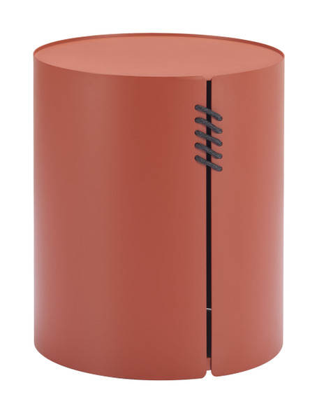 Bayu Brown Aluminum Round Side Table for Outdoor Use
