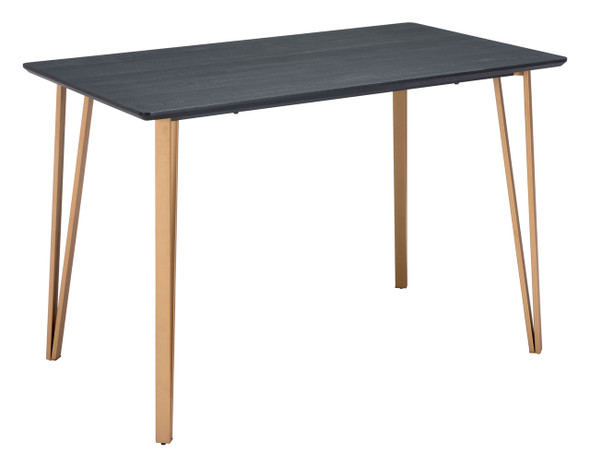 Deus Black Steel Rectangular Counter Table