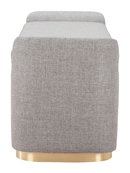 Dobo Gray Steel and Polyester Storage Bench