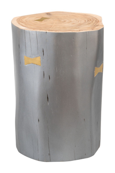 Sugra Gray Acacia Wood End Table