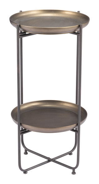 Bronson Bronze Steel Round Accent Table