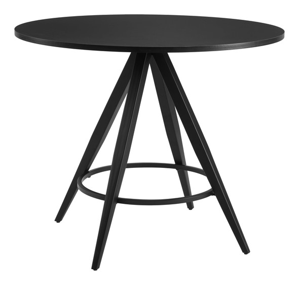 Dinos Black Steel Round Dining Table