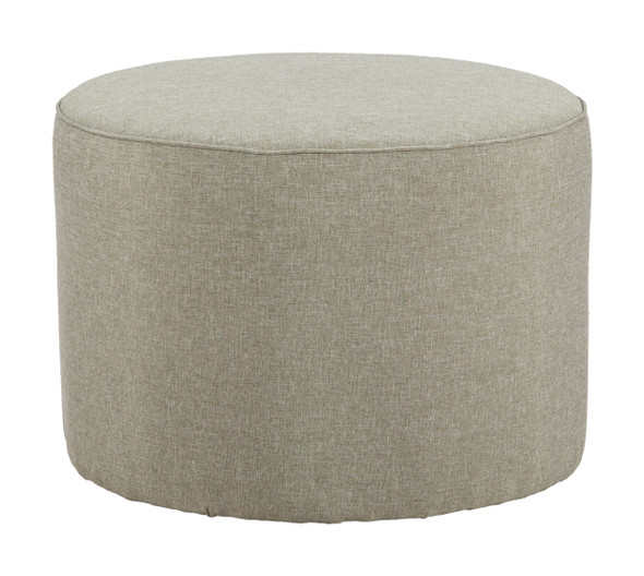 Moxy Green Steel and Olefin Ottoman for Outdoor Use
