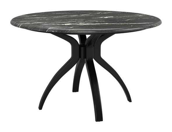 Sumay Black Steel Round Dining Table