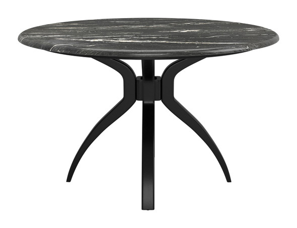 Sumay Black Steel Round Dining Table