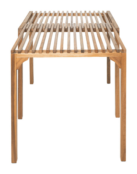 Riviera Natural Acacia Wood Rectangular Extendable Dining Table
