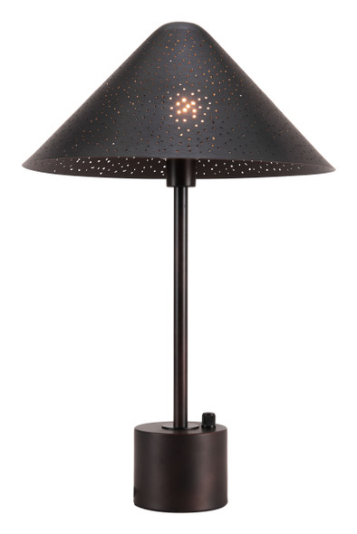 Cardo Bronze Steel Table Lamp with USB Port
