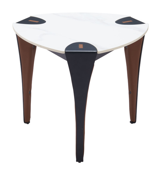 Bogey Multicolor Sintered Stone and Steel Side Table