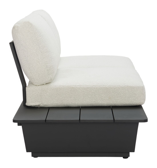 Tien Beige Aluminum and Olefin LHF Loveseat for Outdoor Use