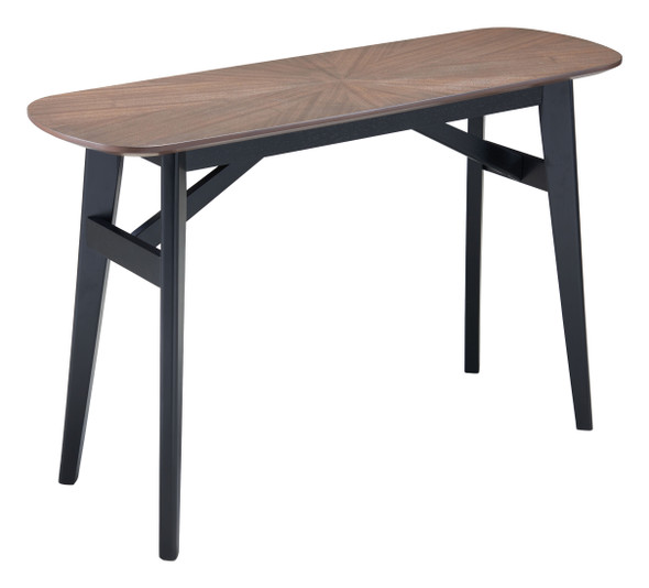 Neted Espresso Rubberwood Rectangular Console Table