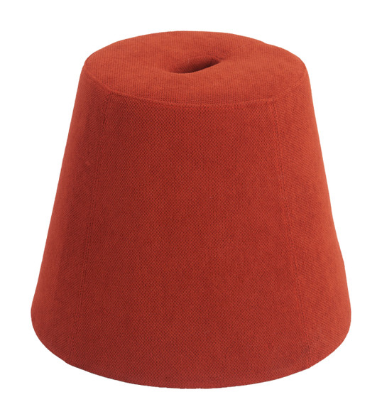 Upela Red Polyester Stackable Ottoman