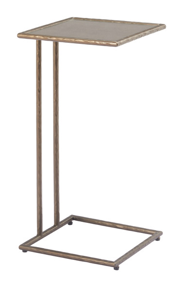 Ringen Bronze Glass and Steel Square Side Table