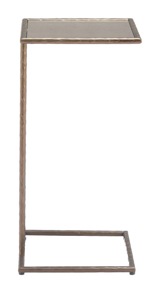 Ringen Bronze Glass and Steel Square Side Table