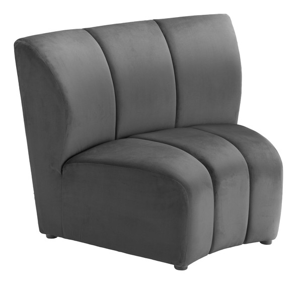 Garbi Black Poplar Wood and Polyester Modular Sectional