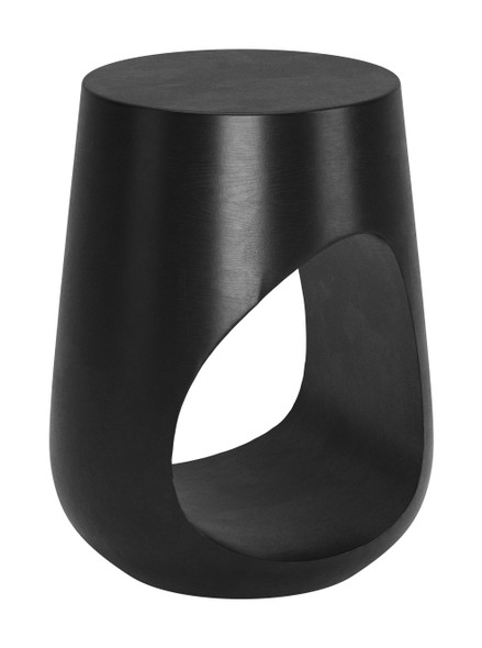 Tilk Black Mango Wood Round Side Table