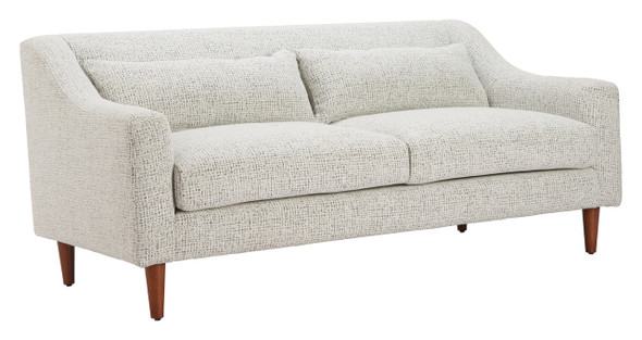 Koseli Pewter Gray Rubberwood and Polyester Loveseat