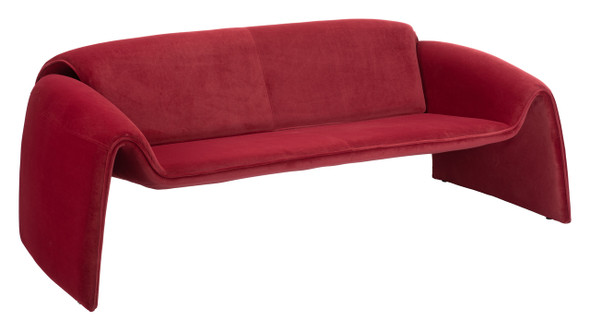 Horten Red Steel and Polyester Sofa