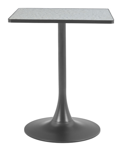Spot Gray & Black Steel Square Bistro Table