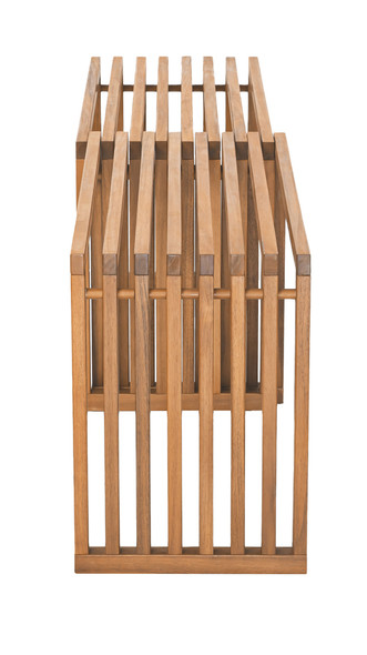 Riviera Natural (Set of 2) Acacia Wood Extendable Bench for Outdoor Use